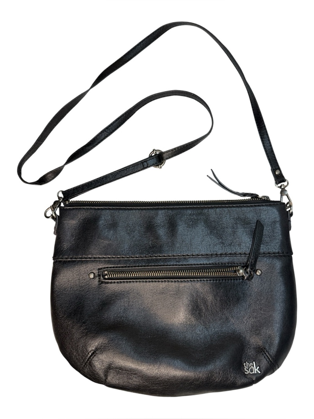 The Sak Black Oleta Leather Crossbody Purse